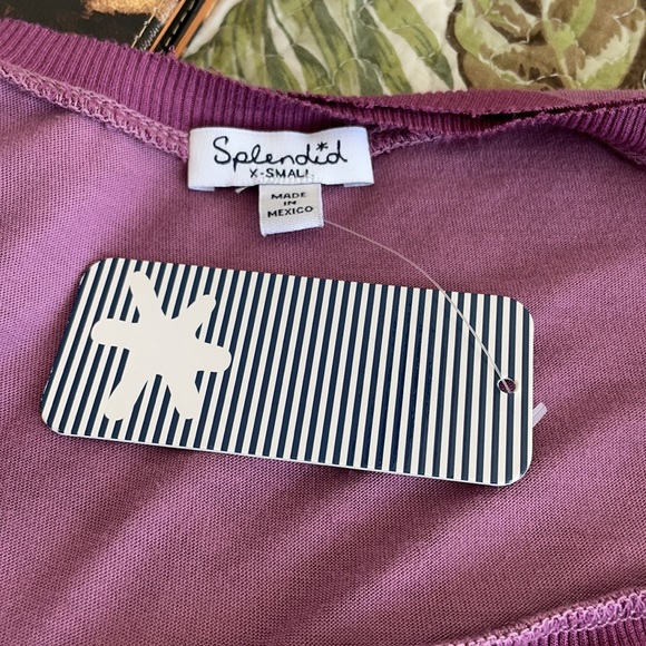 NWT SPLENDID GRAPE COLORED TEE - Picture 6 of 7